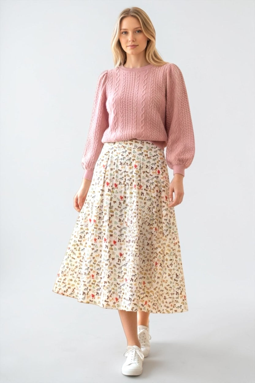 Lizea Dogs Day Midi Shirt - Multicoloured