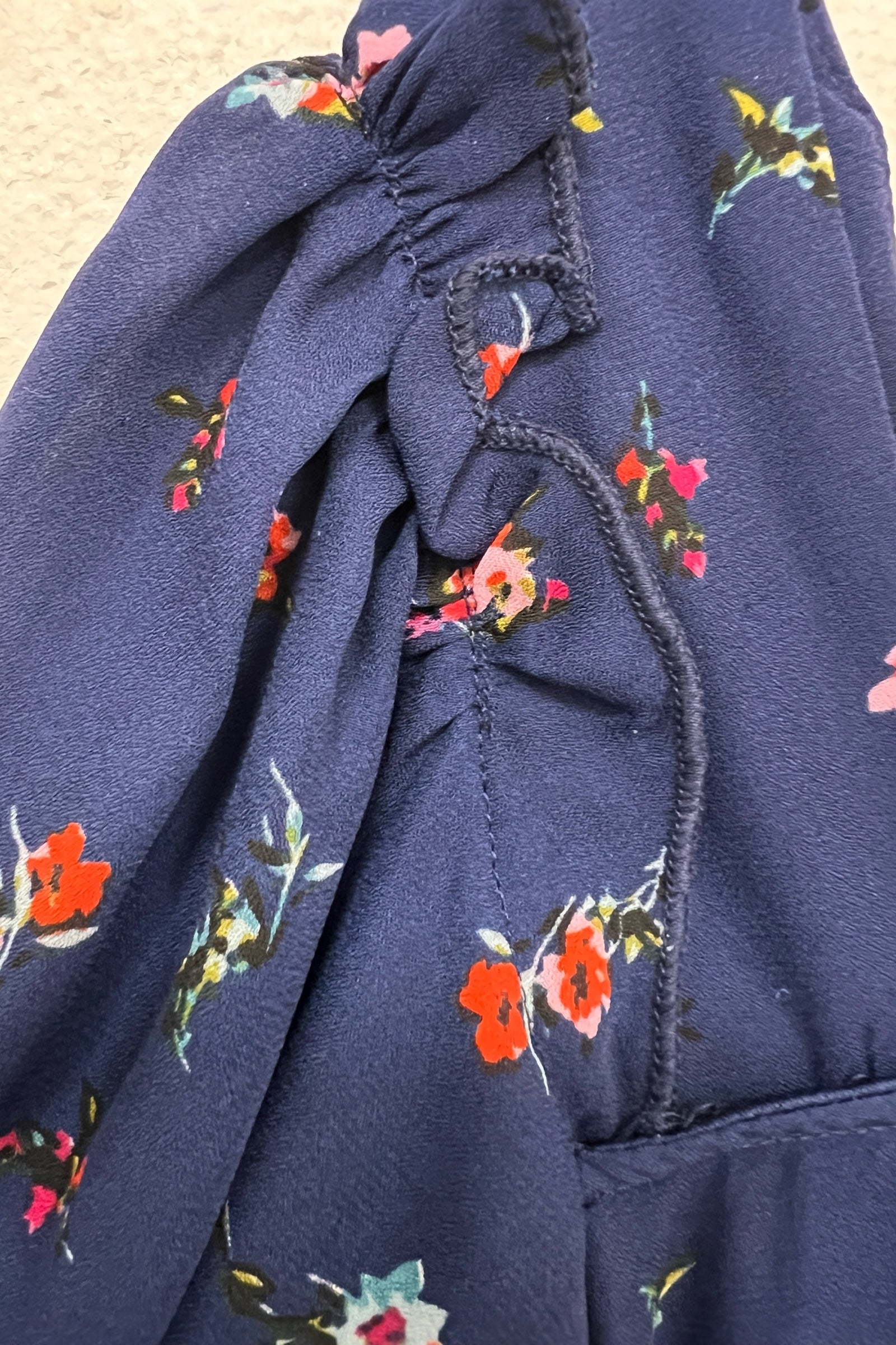 Union Navy Ditsy Print Mini A- Line Dress - Detail 1