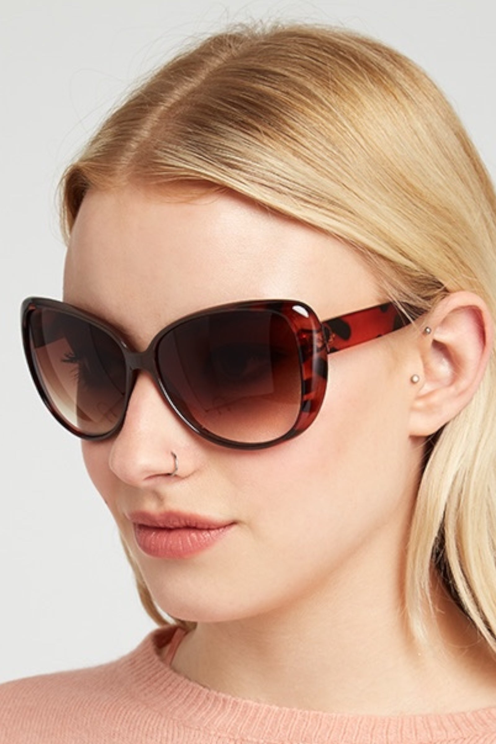 Raka Cat’s Eye Oversized Tortoiseshell Glasses