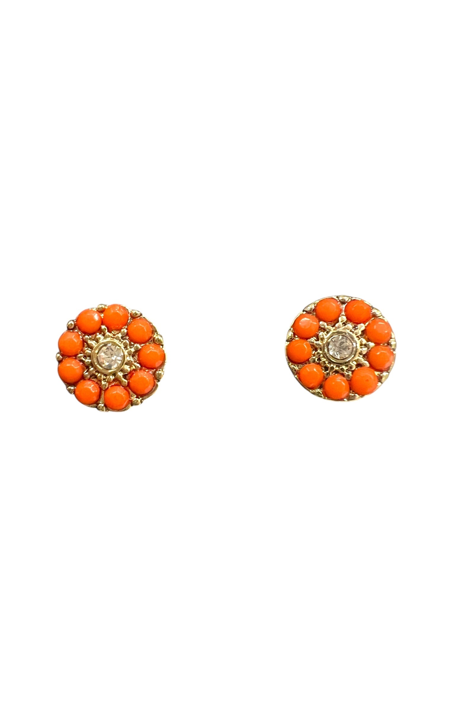 Small Coral Flower Stud Earring