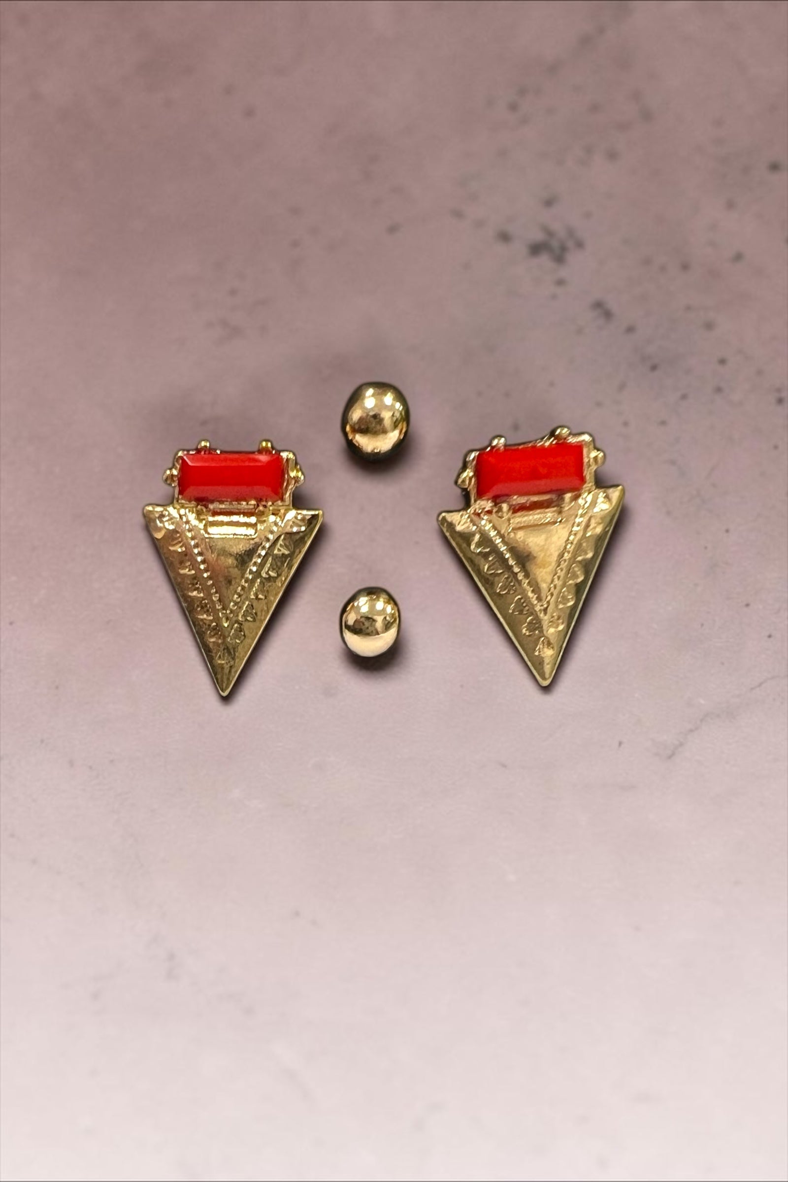 Pack of 2 Gold Coloured Stud Earrings