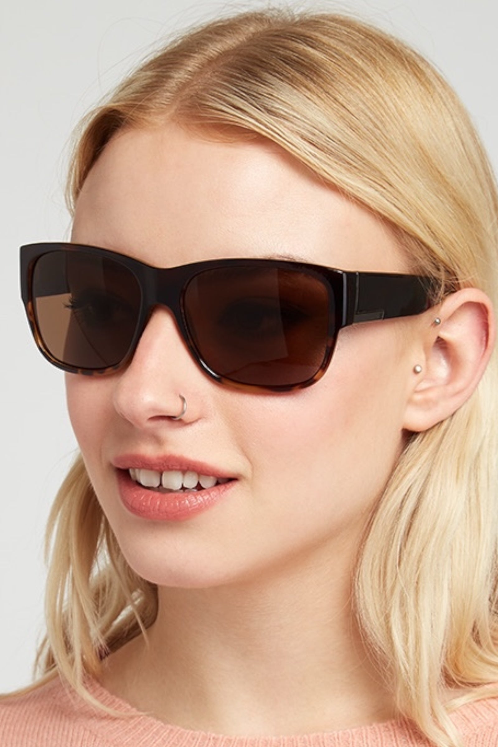 Yasfa Brown Large Frame Sunglasses