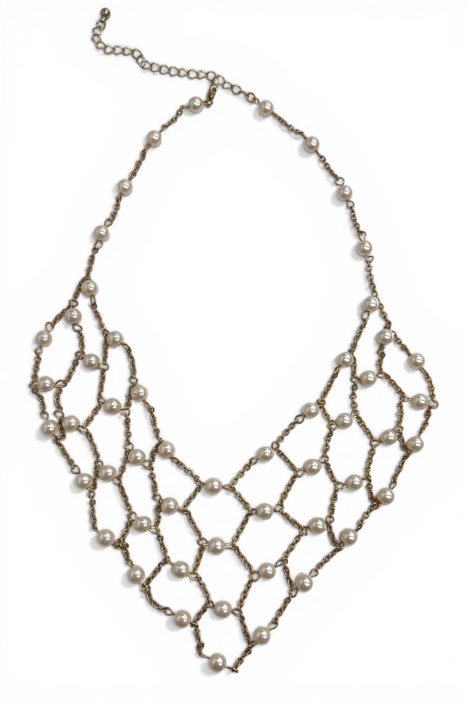 Beaded Chain and Pearl Necklace