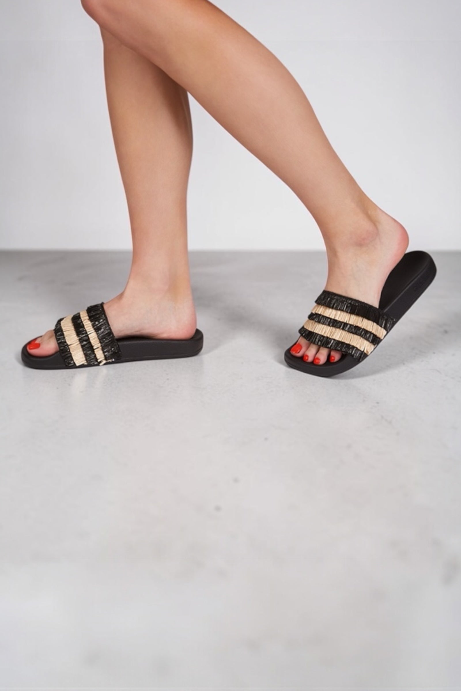 Coco Raffia Trim Slide