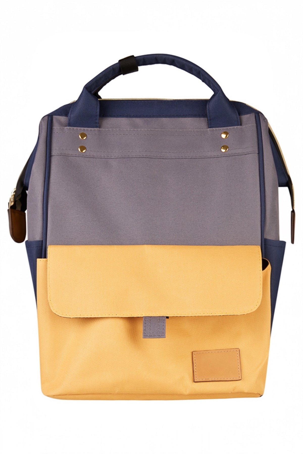Taylor Navy, Grey And Mustard Backpack