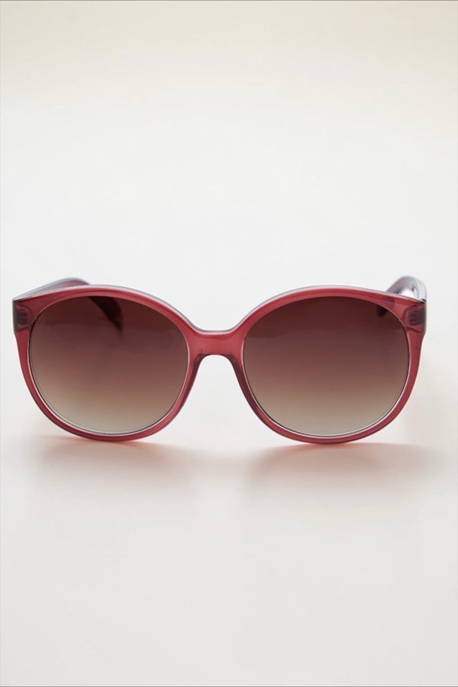 April Dusty Rose Oversized Round Sunglasses