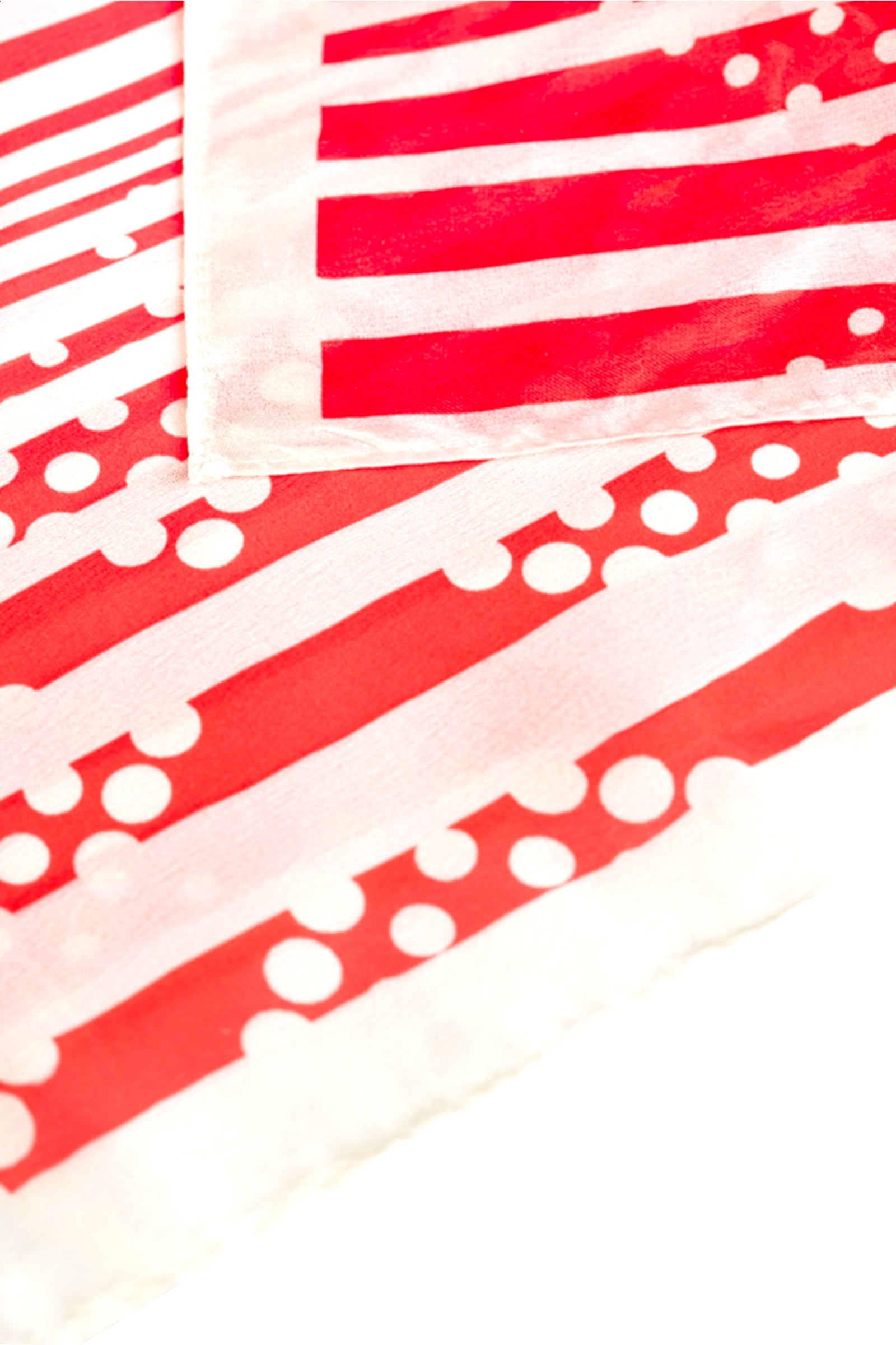 Toots Square Red & Cream Scarf