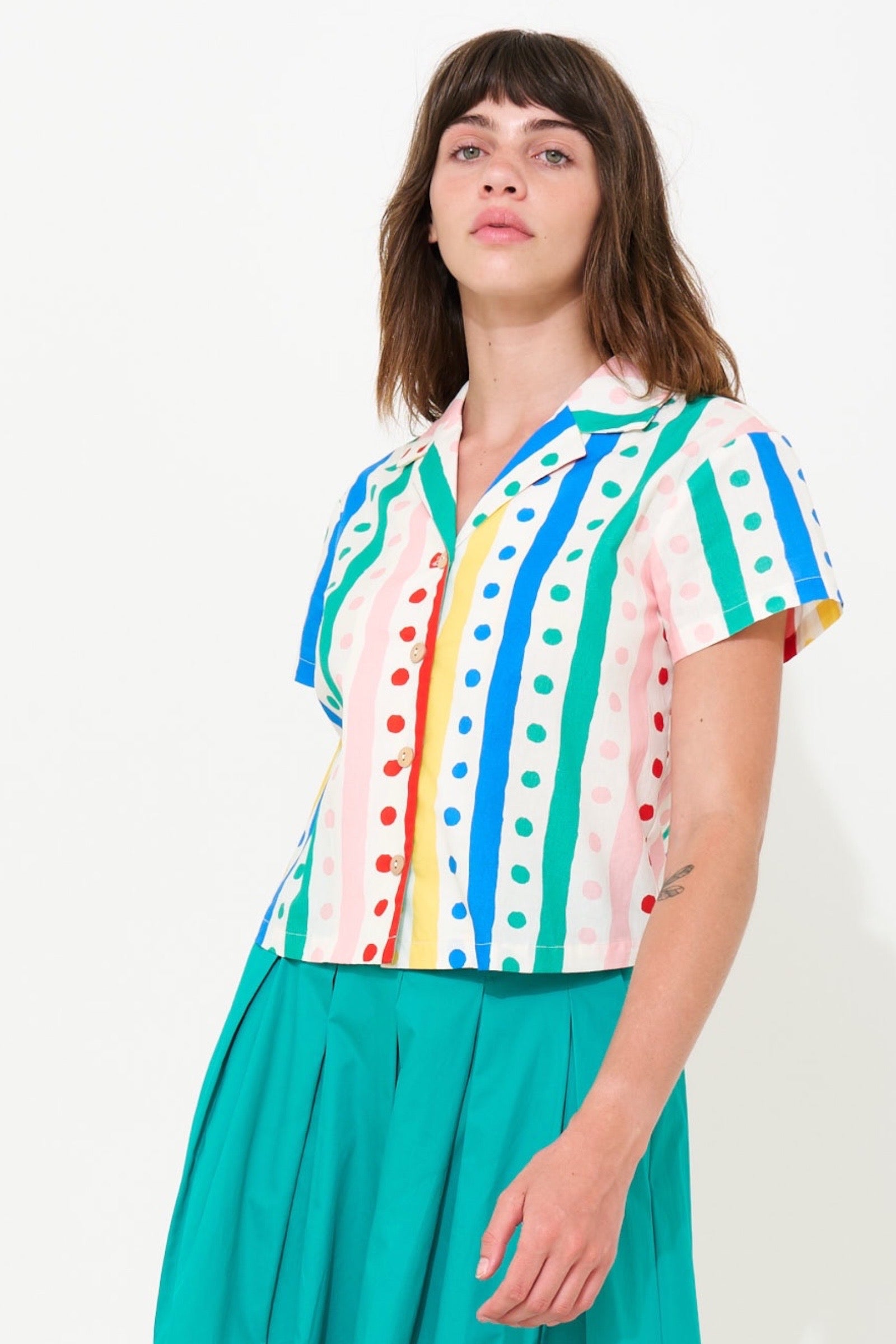 Marika Spots And Stripes Resort Shirt