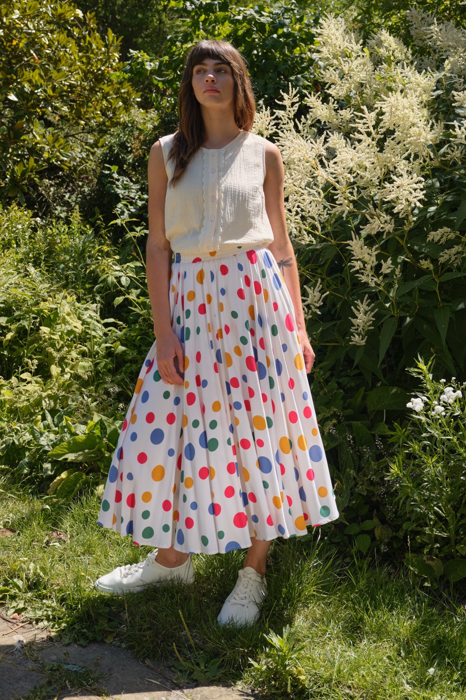 Agatha Dotty Print Circle Midaxi Skirt