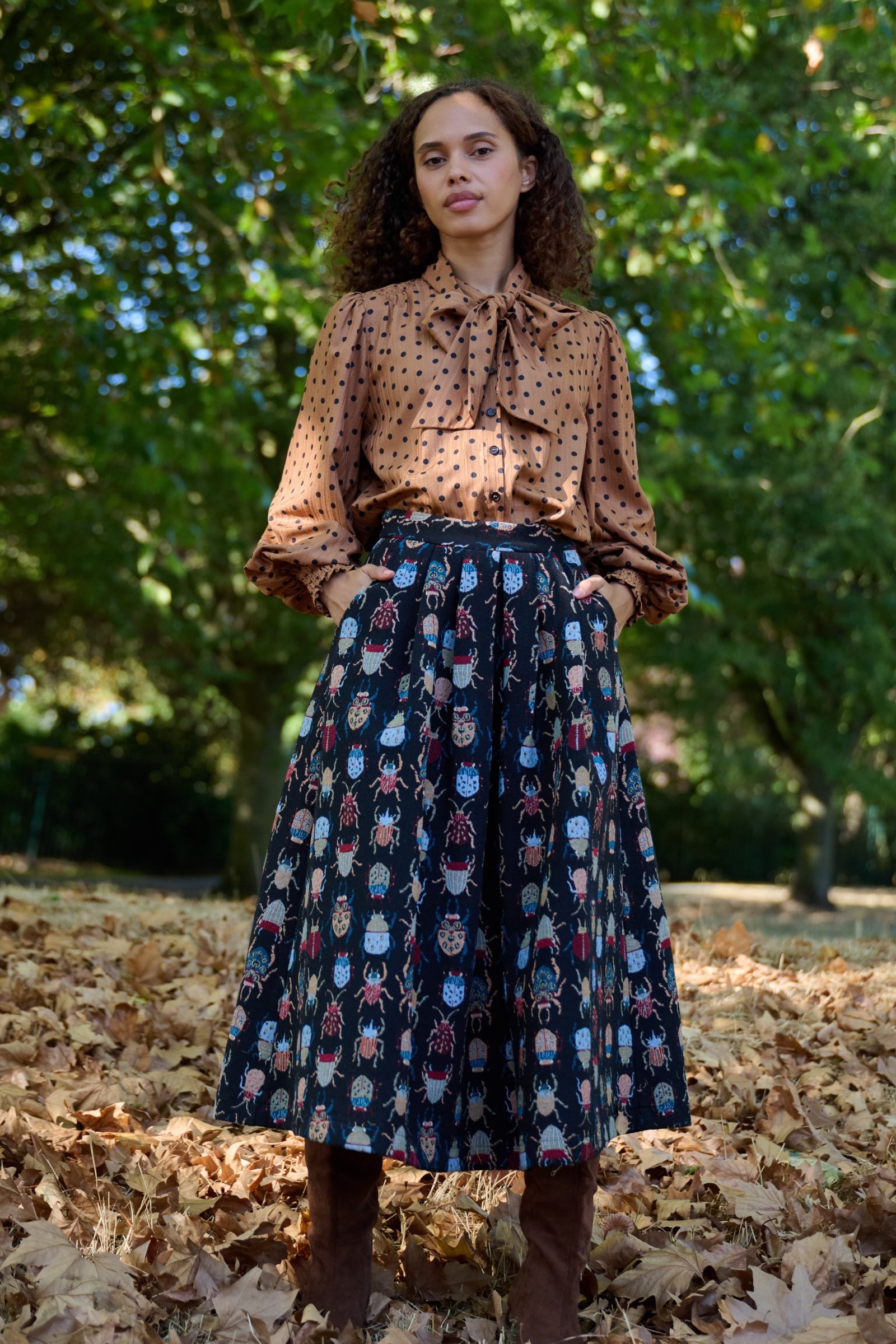Pasadena Beetlejuice Midi Skirt