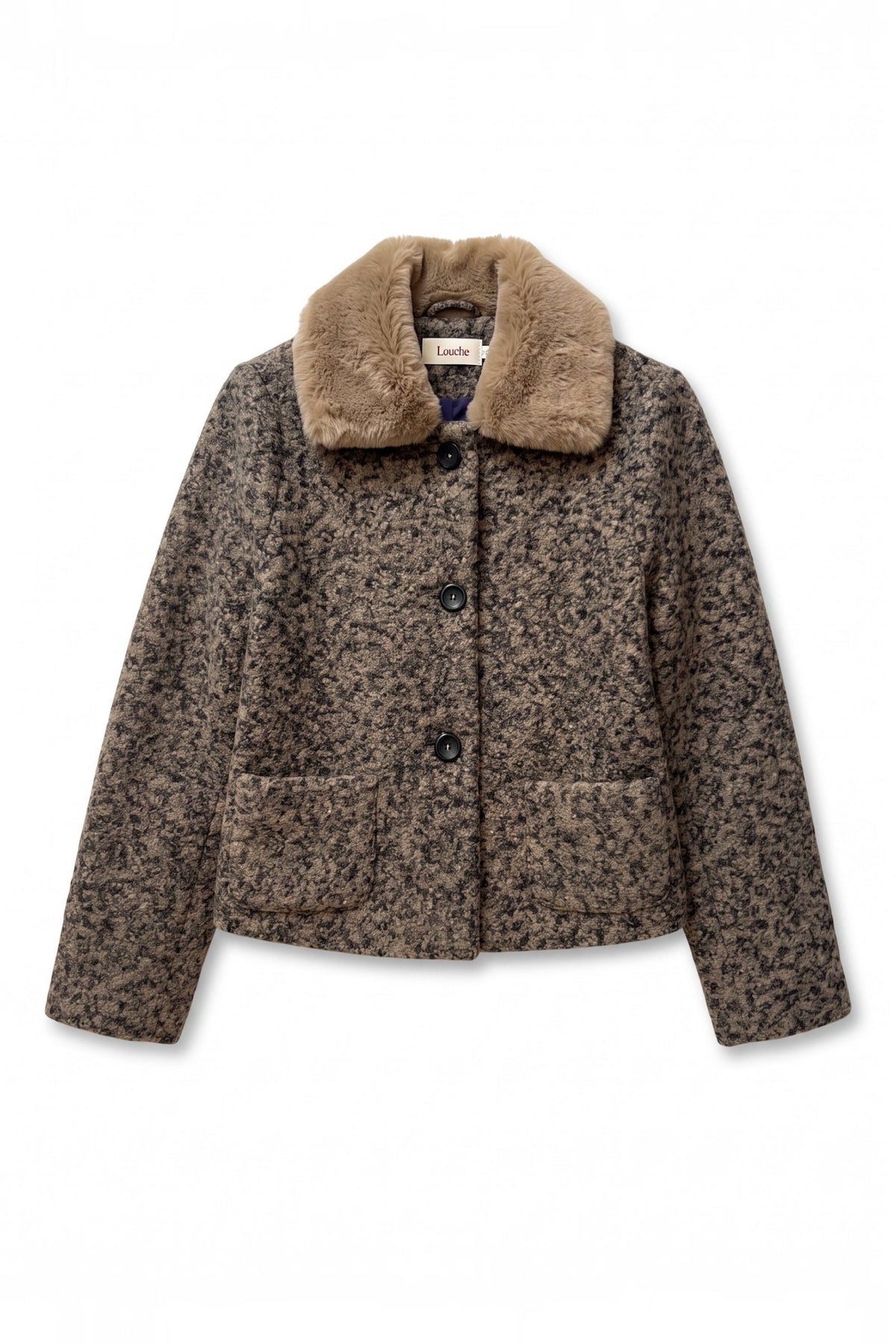 Apple Boucle Jacket - Biscuit
