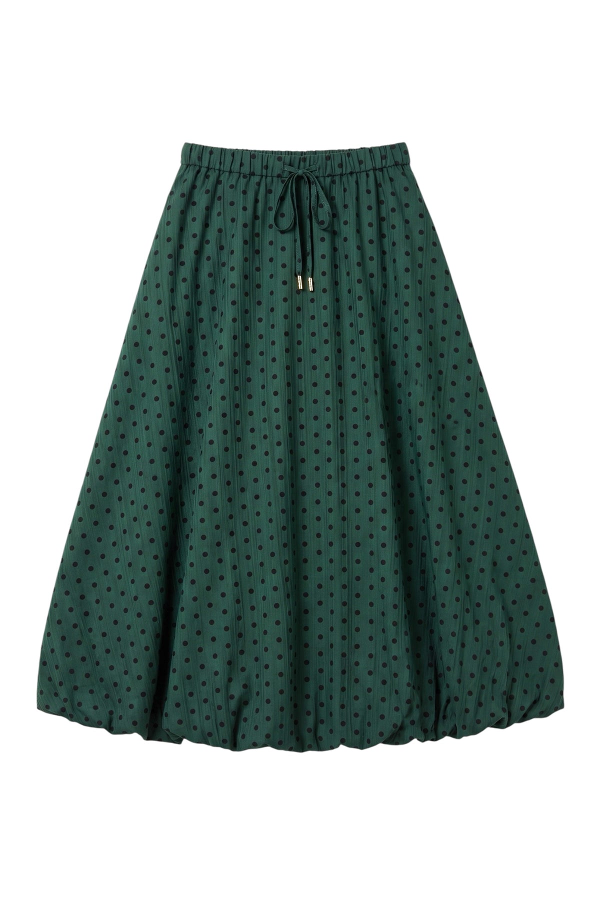 Dixie Spot Print Balloon Midaxi Skirt - Forest Green