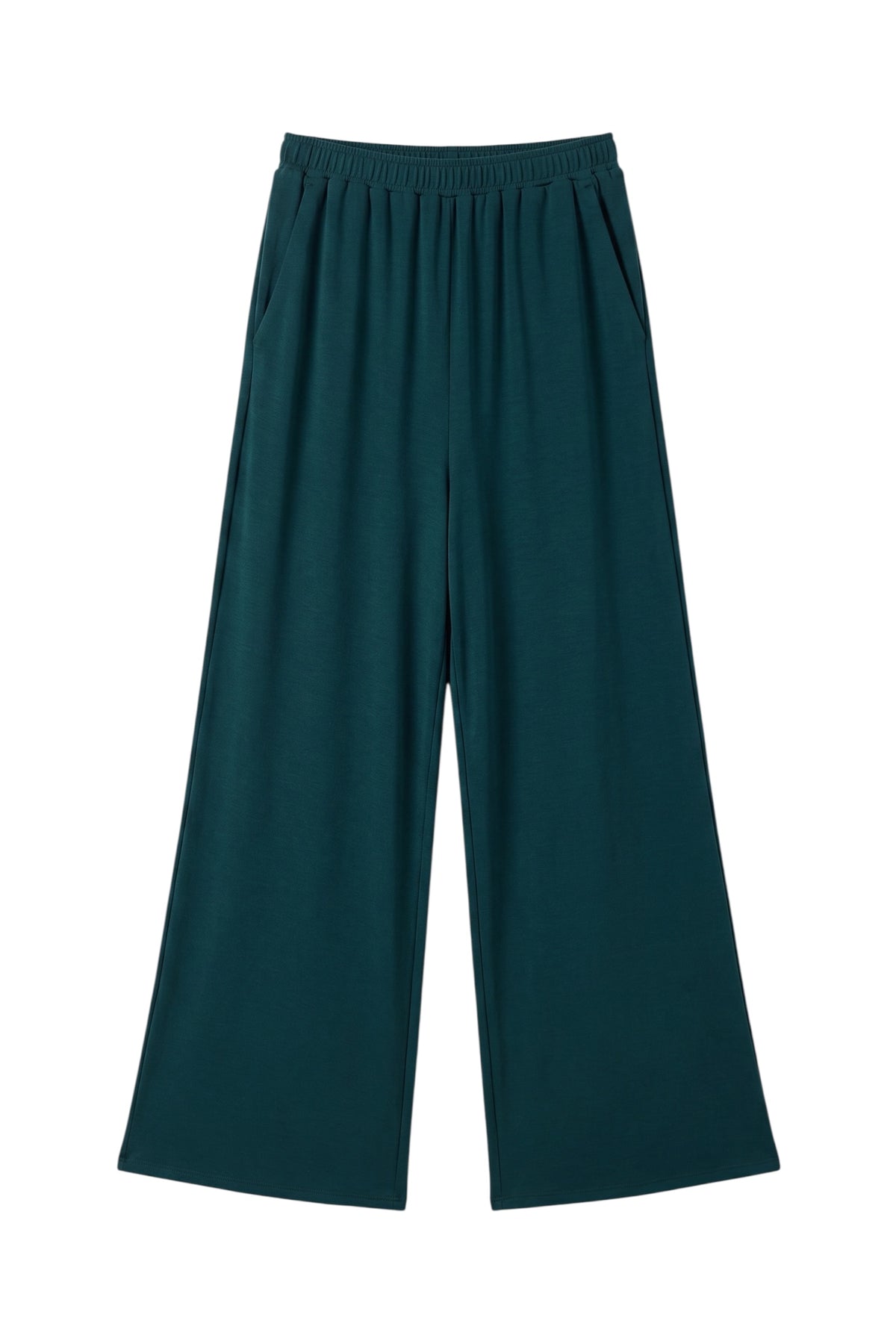 Miller Wide Leg Jersey Trouser - Forest Green