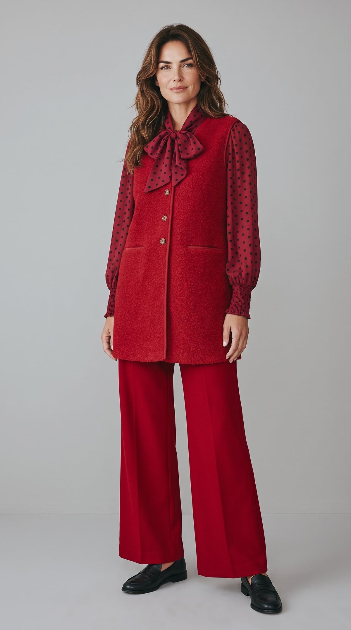 Cathel Borg Longline Waistcoat - Red