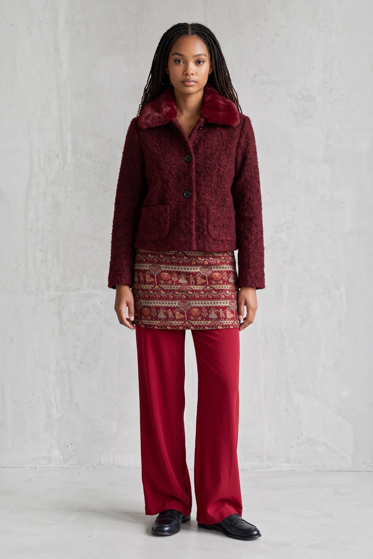 Miller Jersey Trouser - Wine Red