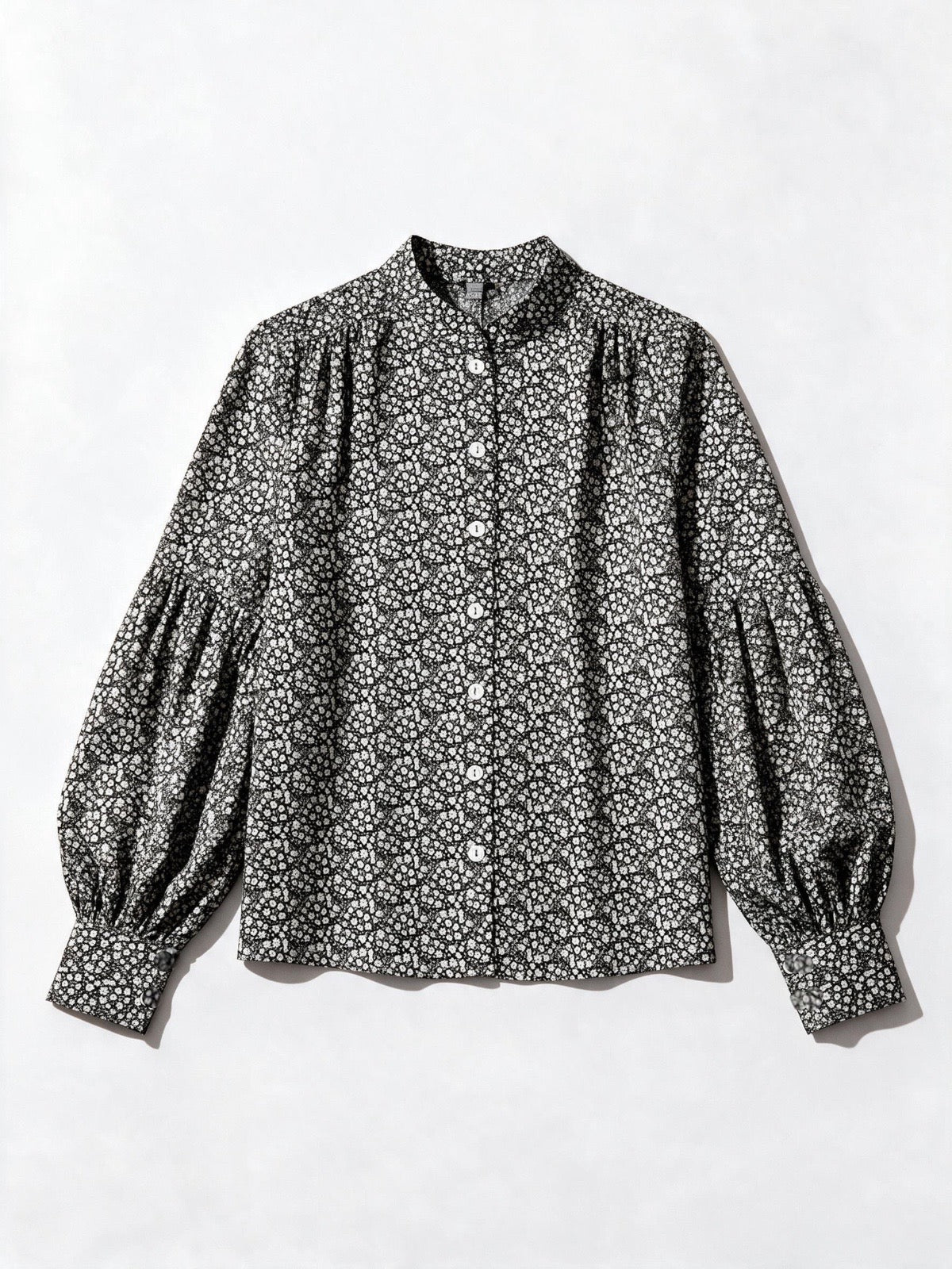 Clancy Candy Bud Black & White Long Sleeve Blouse