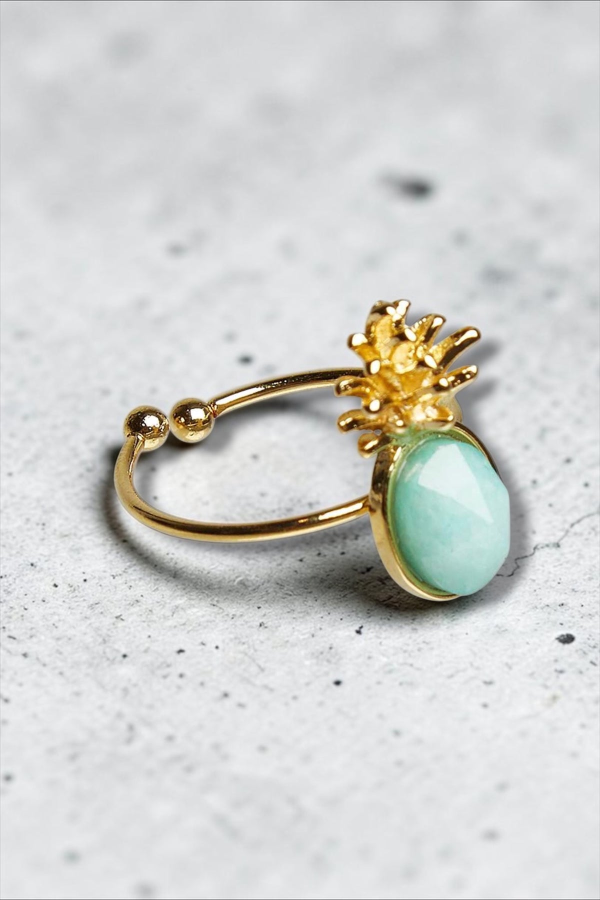 Zora 18ct Gold Plated Pineapple Ring