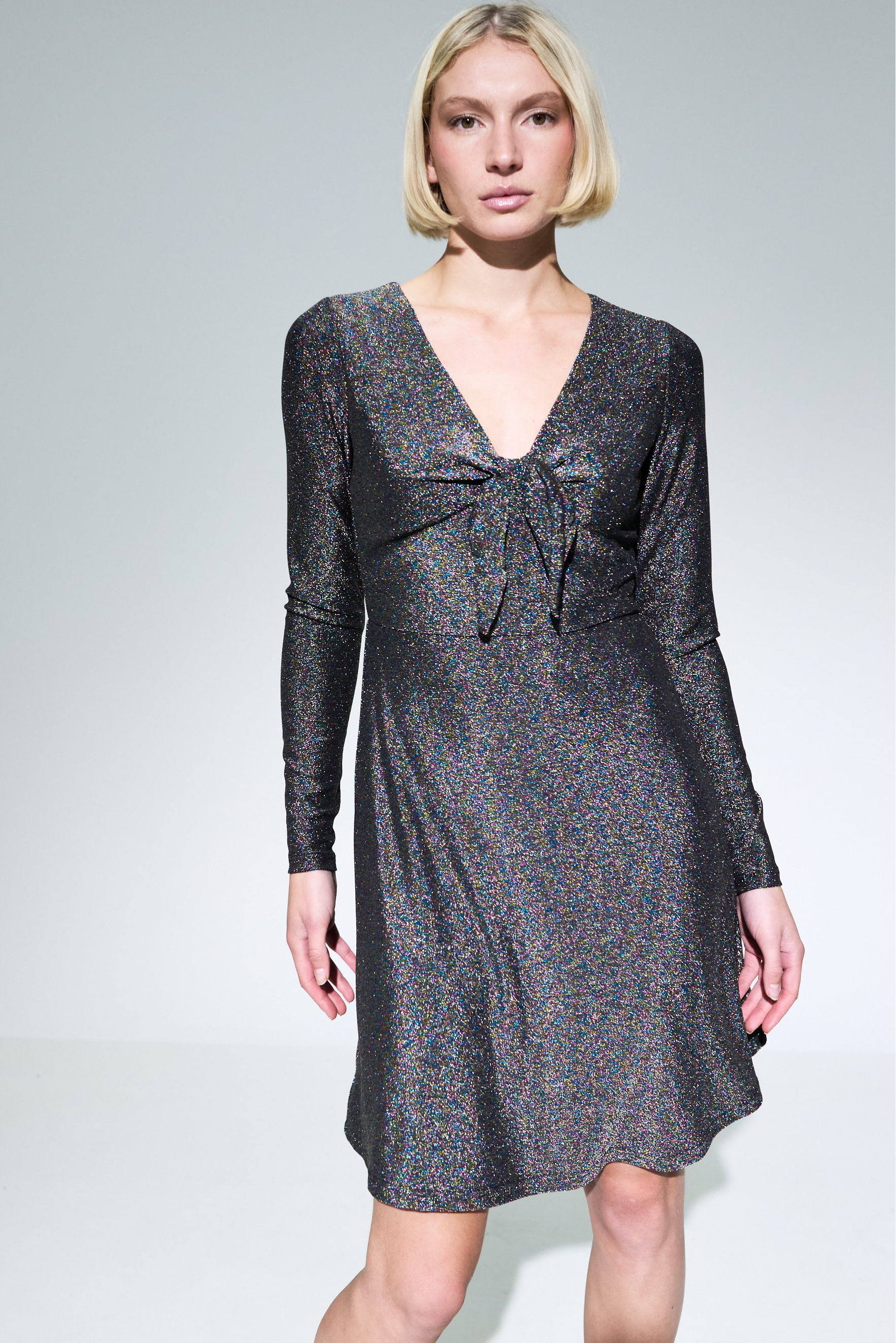 Sidney Sparkle Fit & Flare Mini Dress - Multi