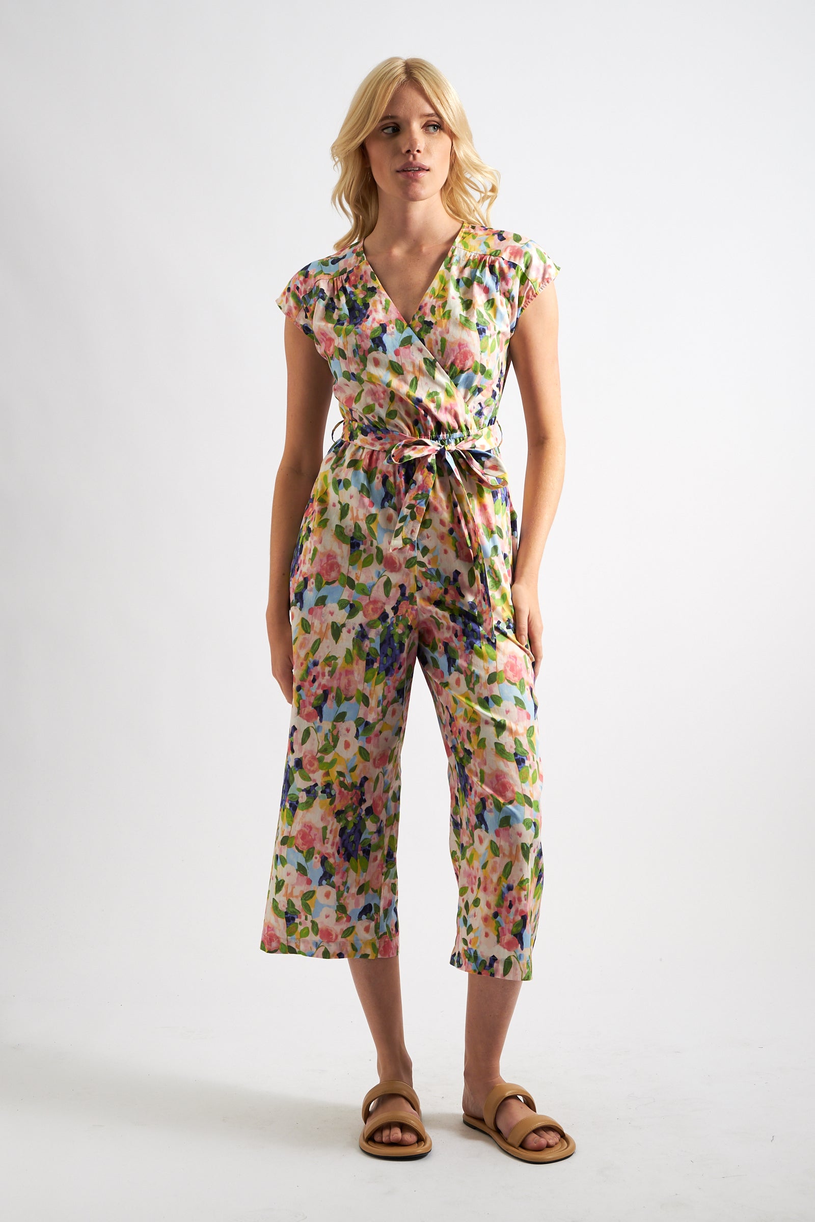 Sidra Summer Dream Print Cropped Jumpsuit