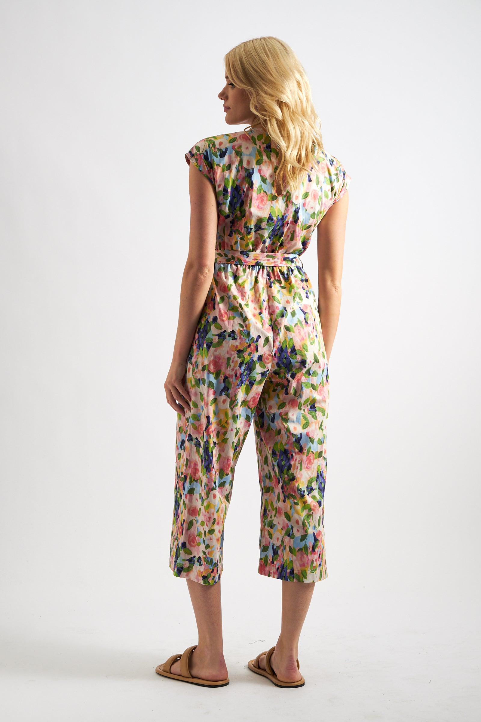 Sidra Summer Dream Print Cropped Jumpsuit