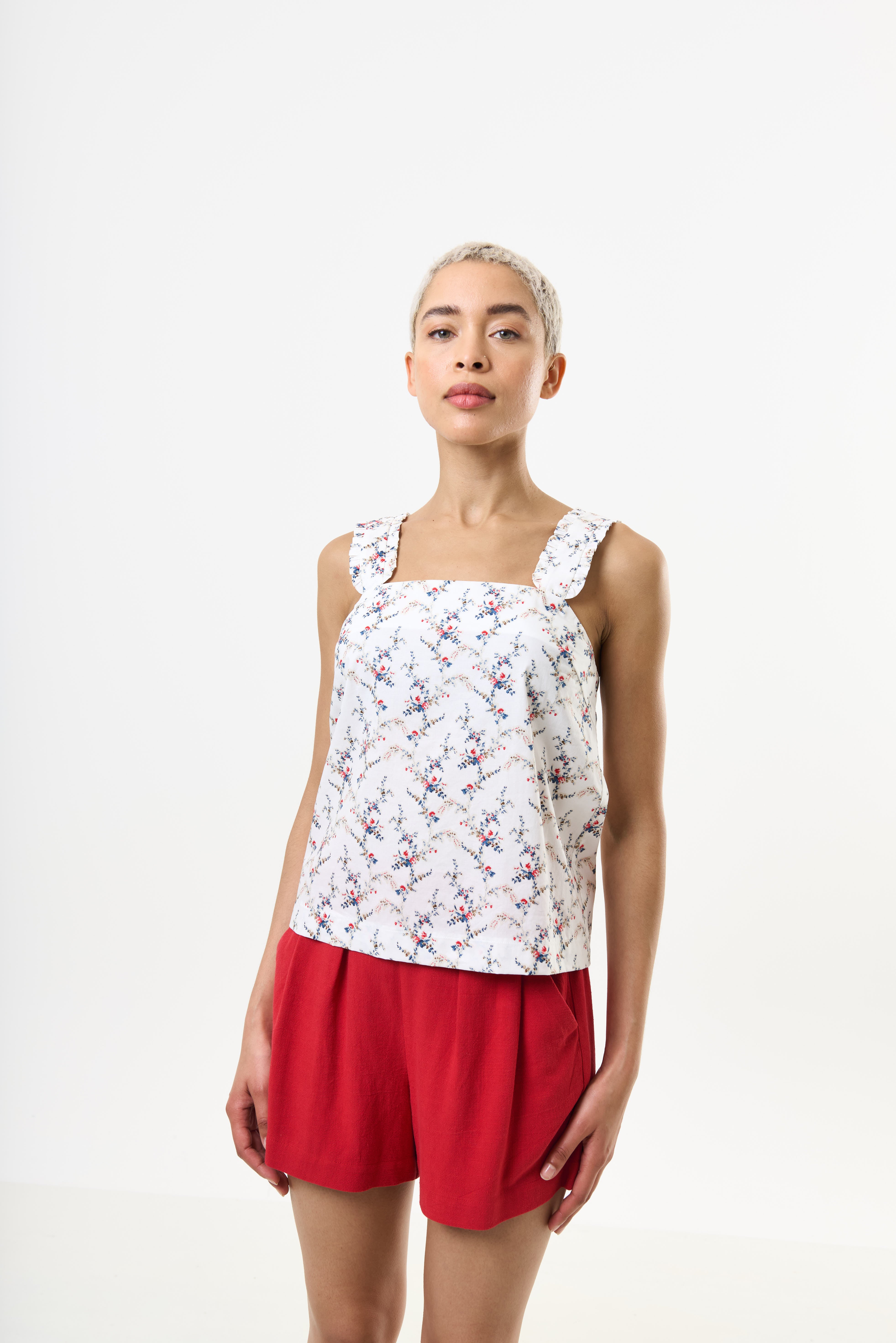 Siena Regency Print Strappy Tie Back Top