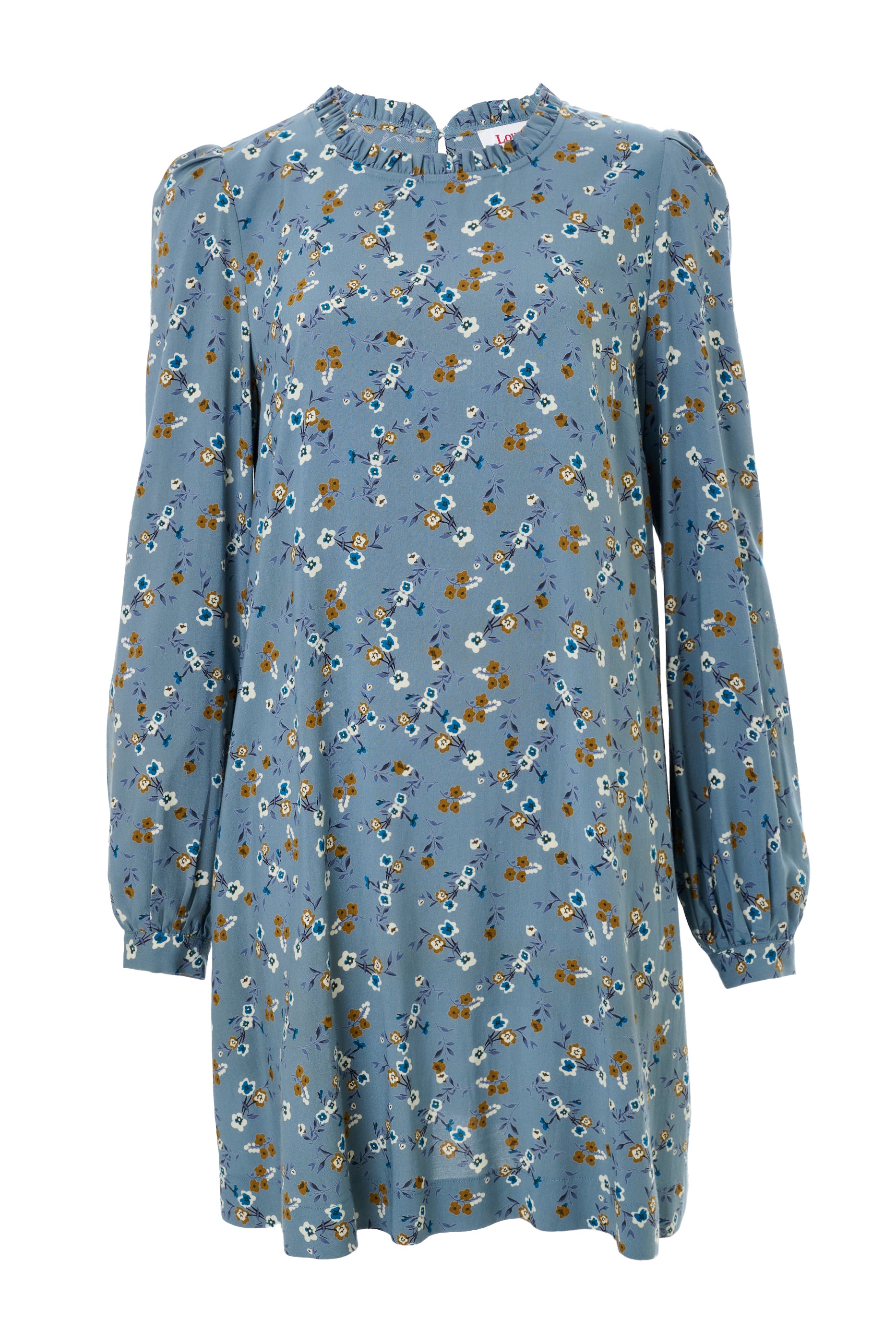 Sola Naïve Posy Print Long Sleeve Mini Dress - Teal