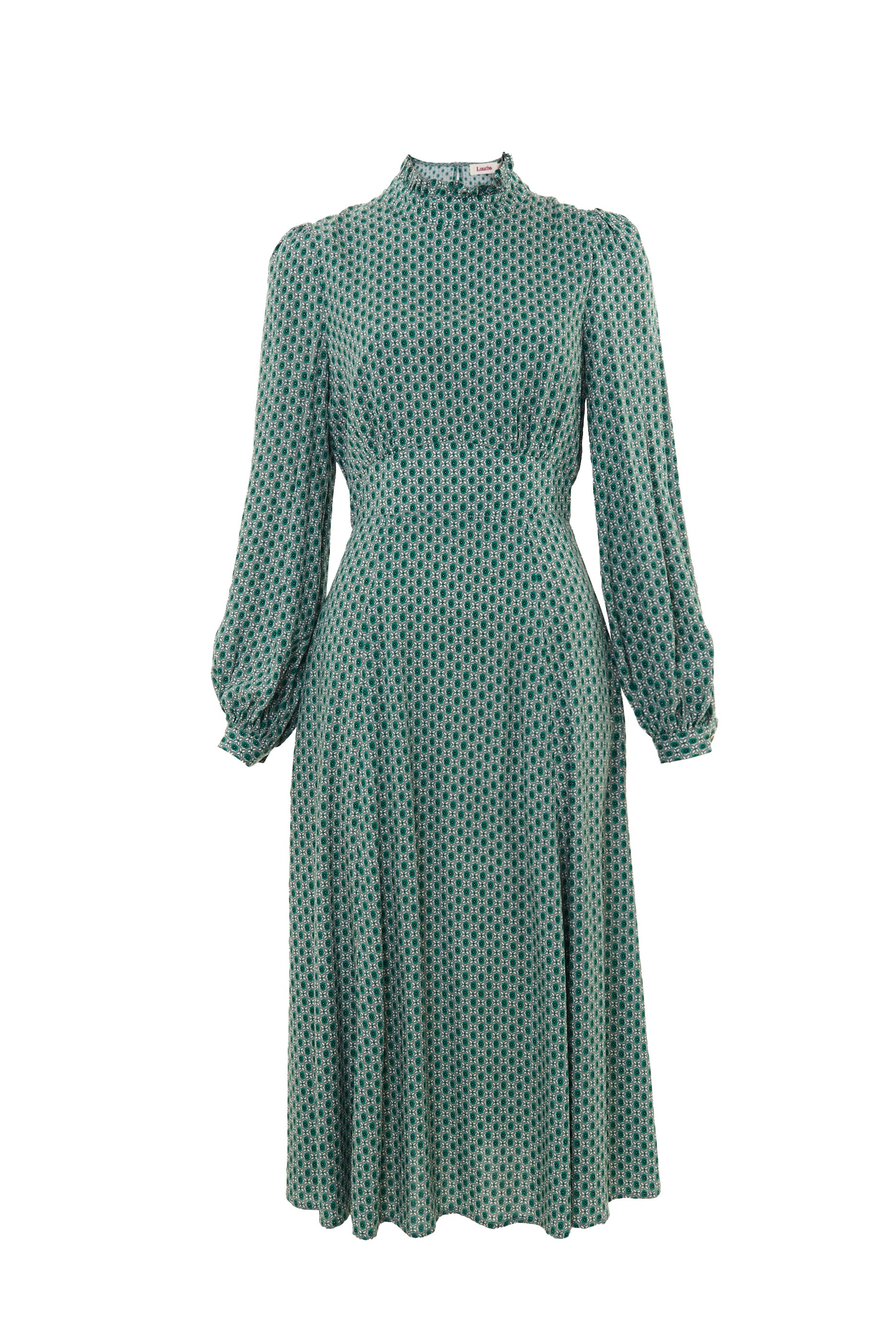 Sorrel Flower Tile Print Midi Dress - Styled