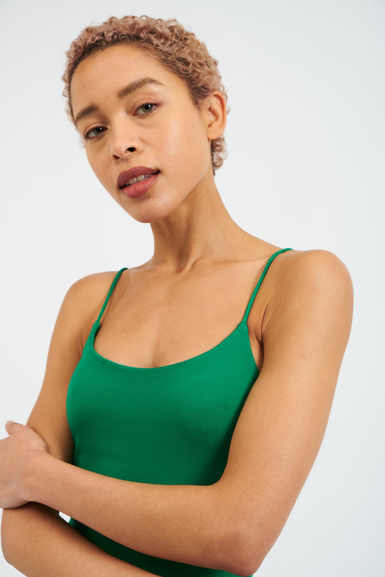 Soumia Jersey Bodice And Recycled Cotton Skirt Midaxi Dress - Green