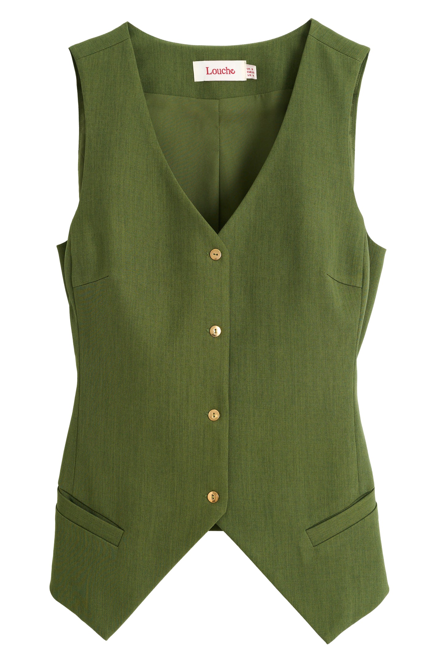 Tate Longline Tailored Waistcoat - Moss Green