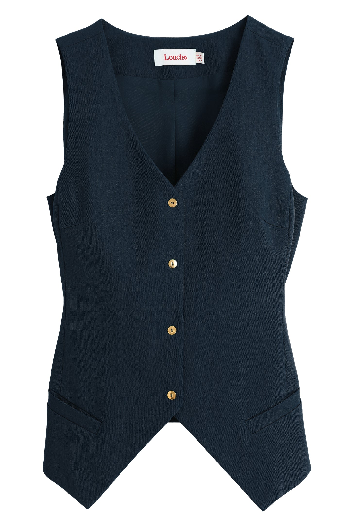 Tate Longline Tailored Waistcoat - Navy