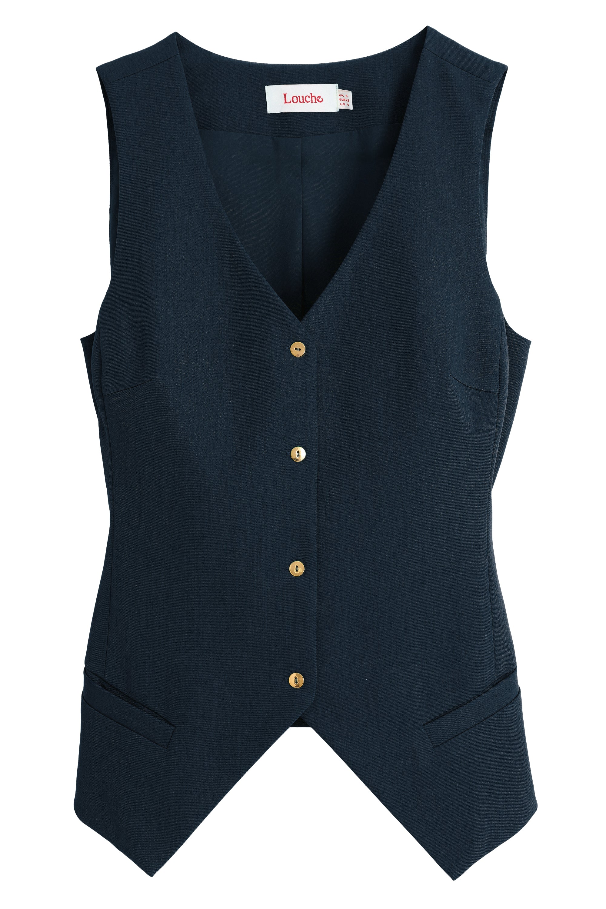 Tate Longline Tailored Waistcoat - Navy