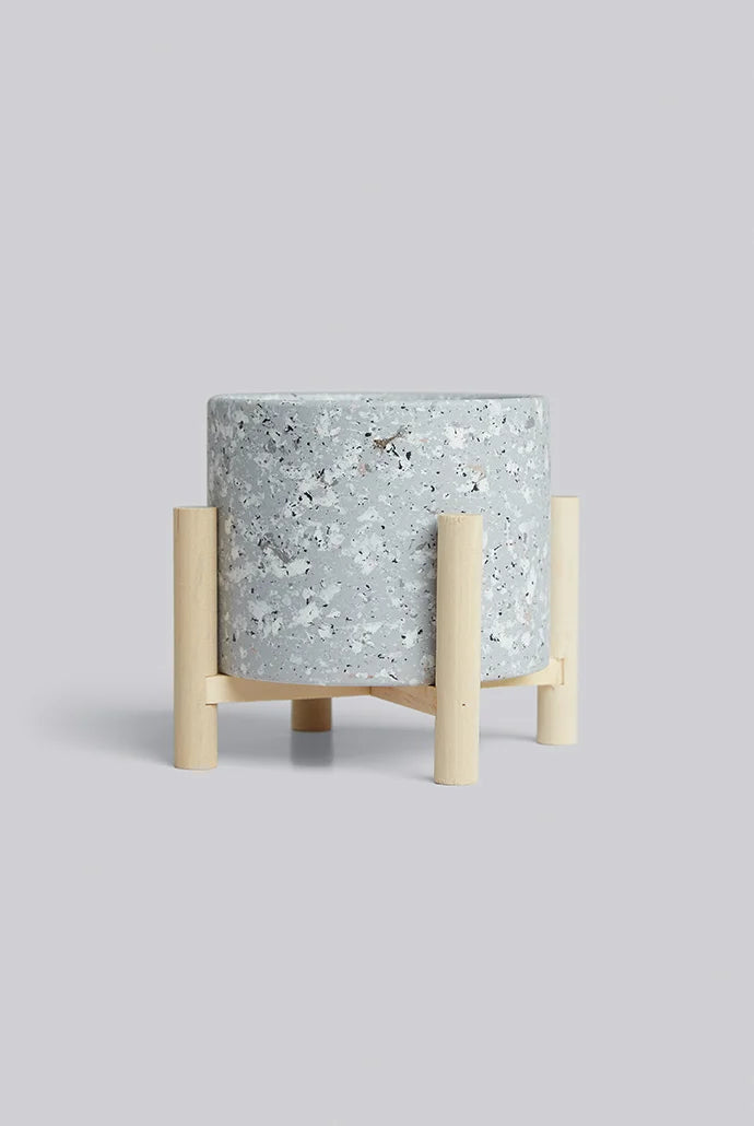 Terrazzo Candle With Stand in Grey