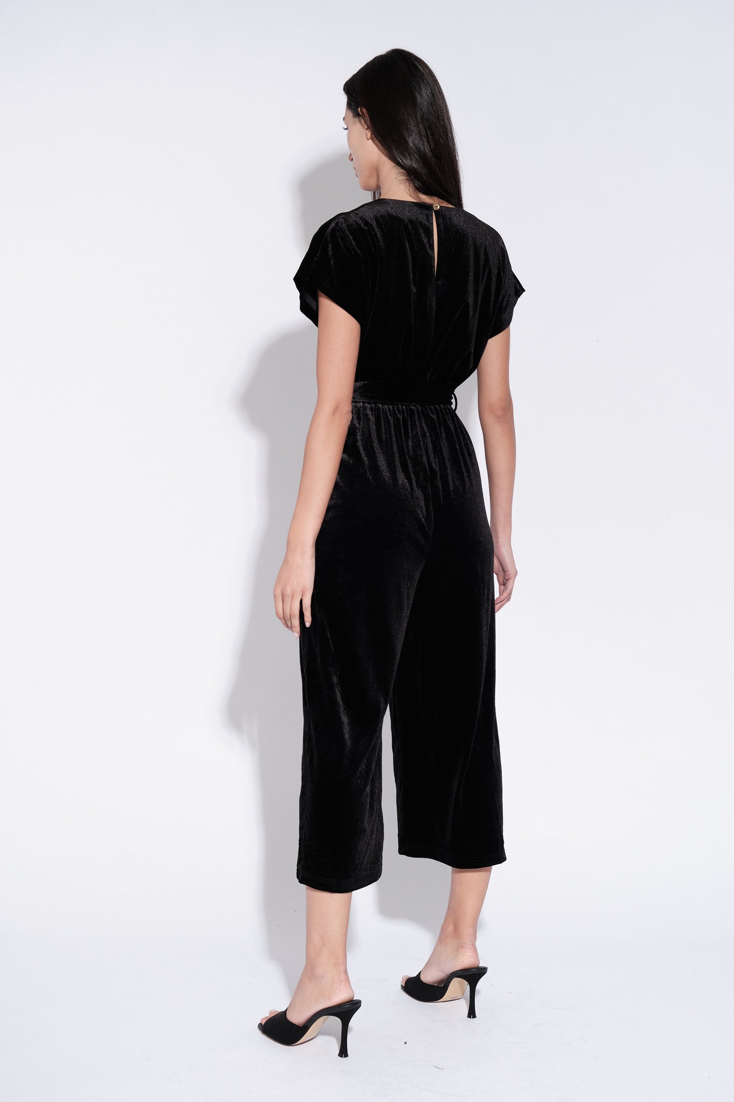 Tiffany Velvet Jumpsuit in Black