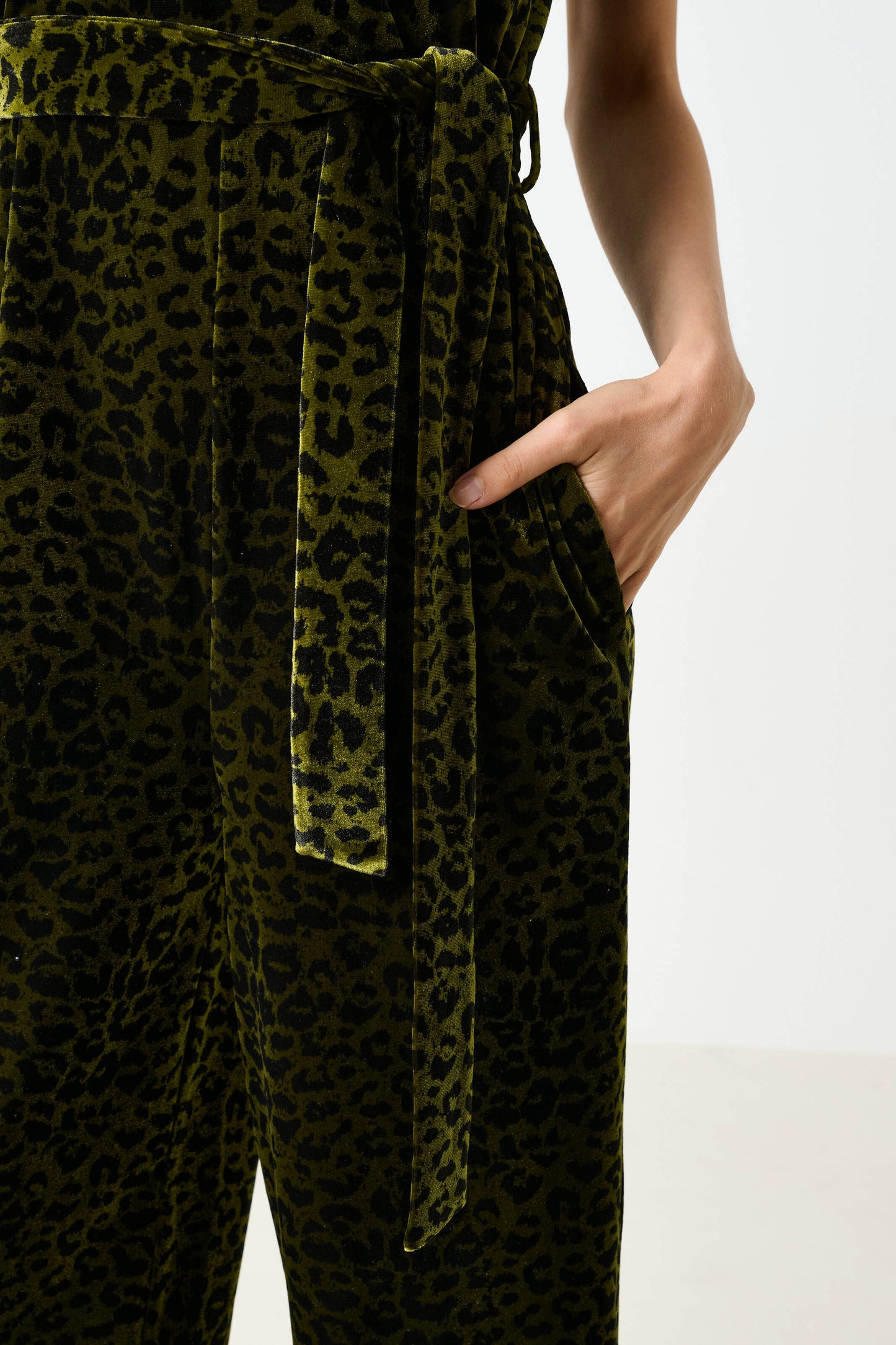 Tiffany Velvet Roar Jumpsuit - Kiwi