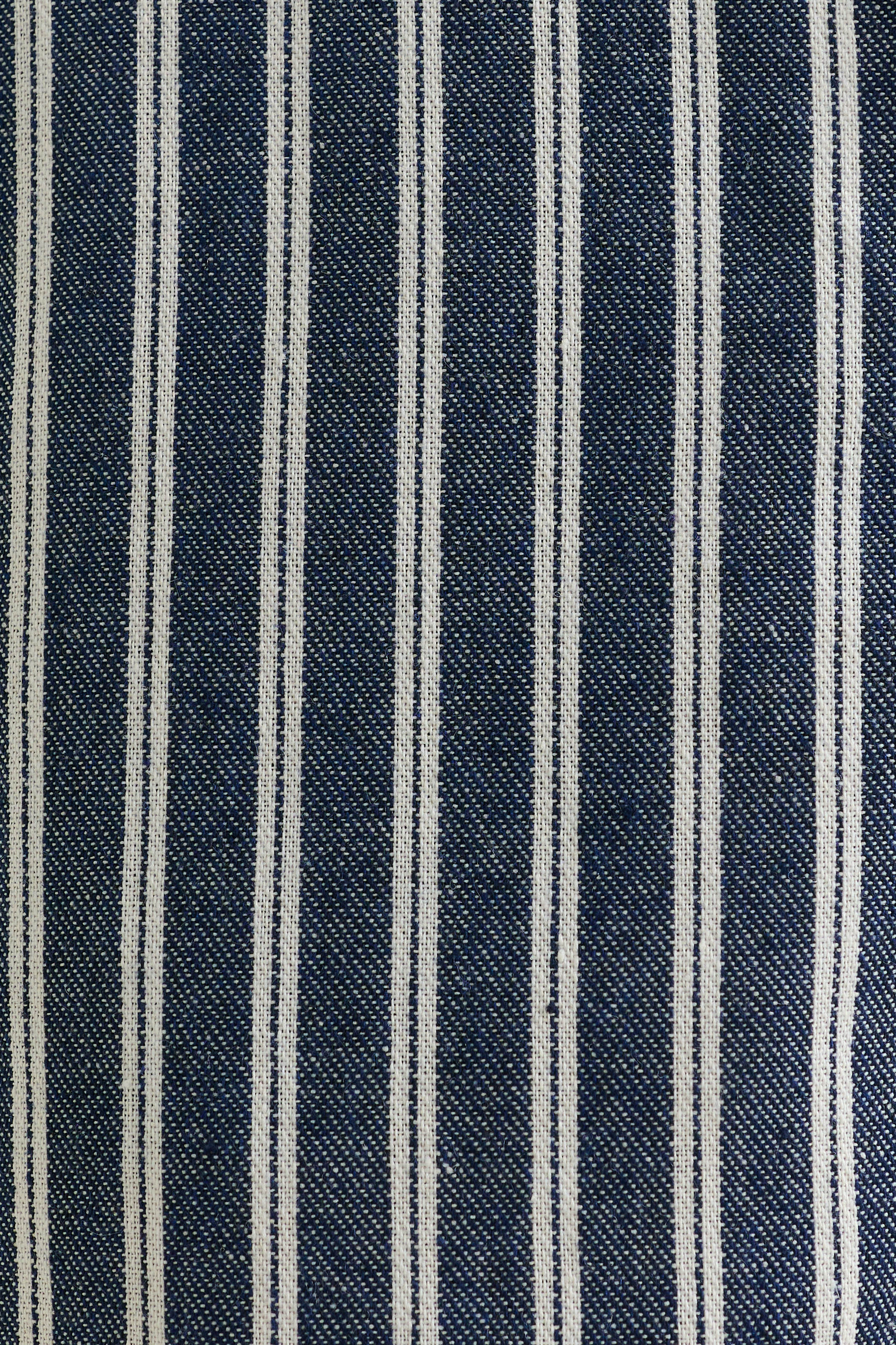 Tilde Ticking Stripe Straight Cut Trouser - Navy&White