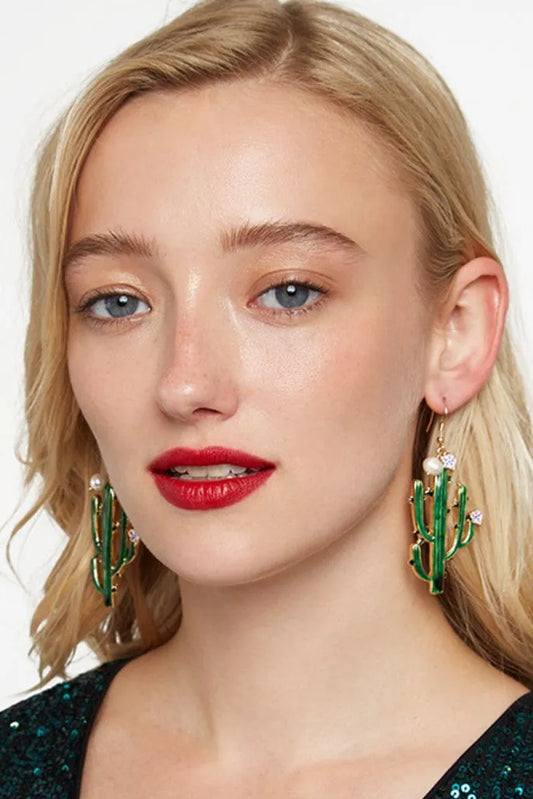 Cody Cactus Enamel Earrings