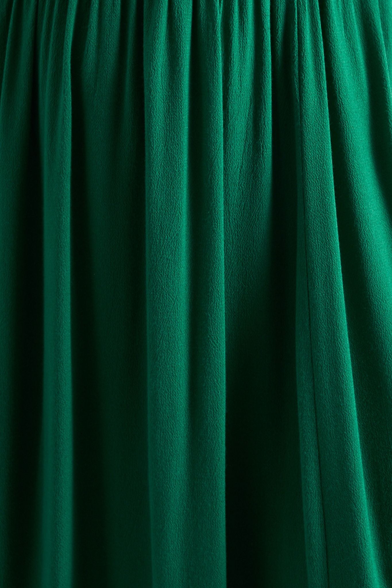 Unity Moss Crepe V-Neck Midi Dress - Green - Styled