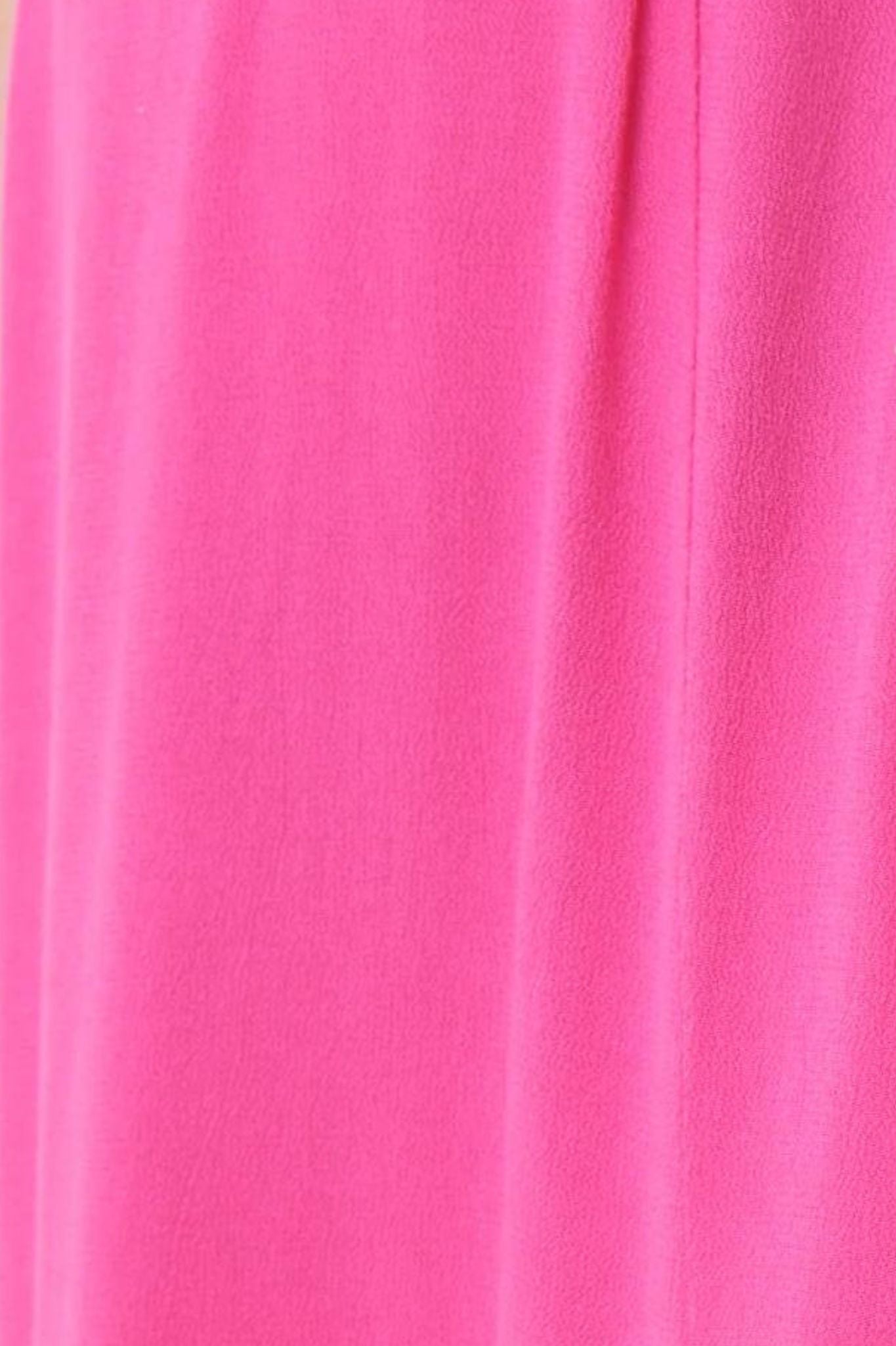 Geri Moss Crepe Halter Neck Midi Dress Pink