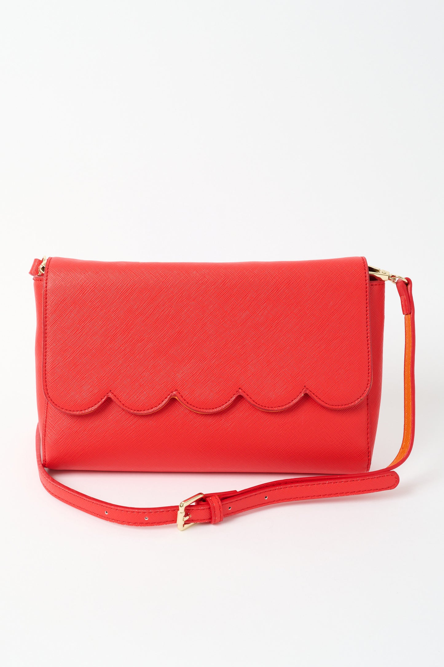 Vara Red Scallop Cross Body Bag