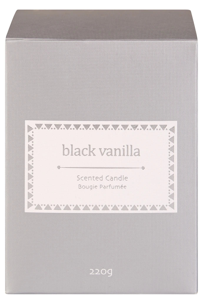 Black Vanilla Scented Candle - Styled