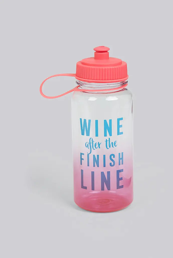 Wine After The Finish Line Water Bottle