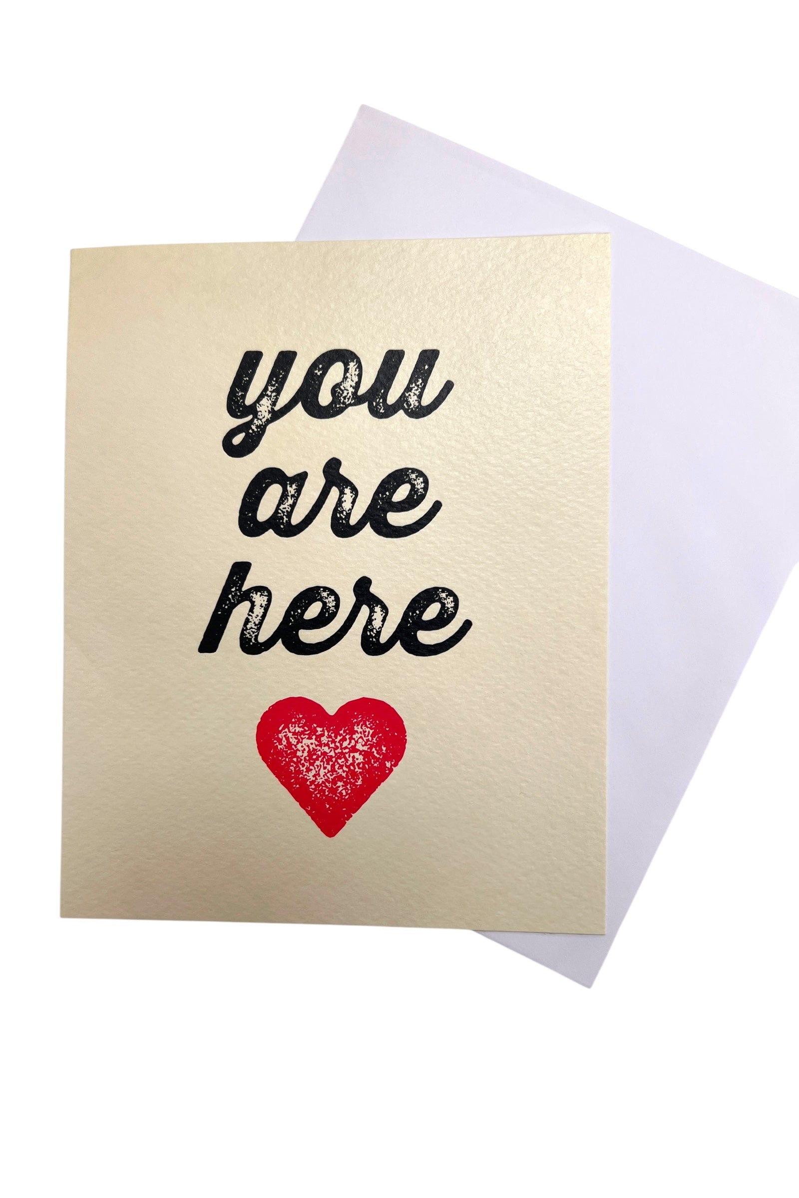 You Are Here Heart Card