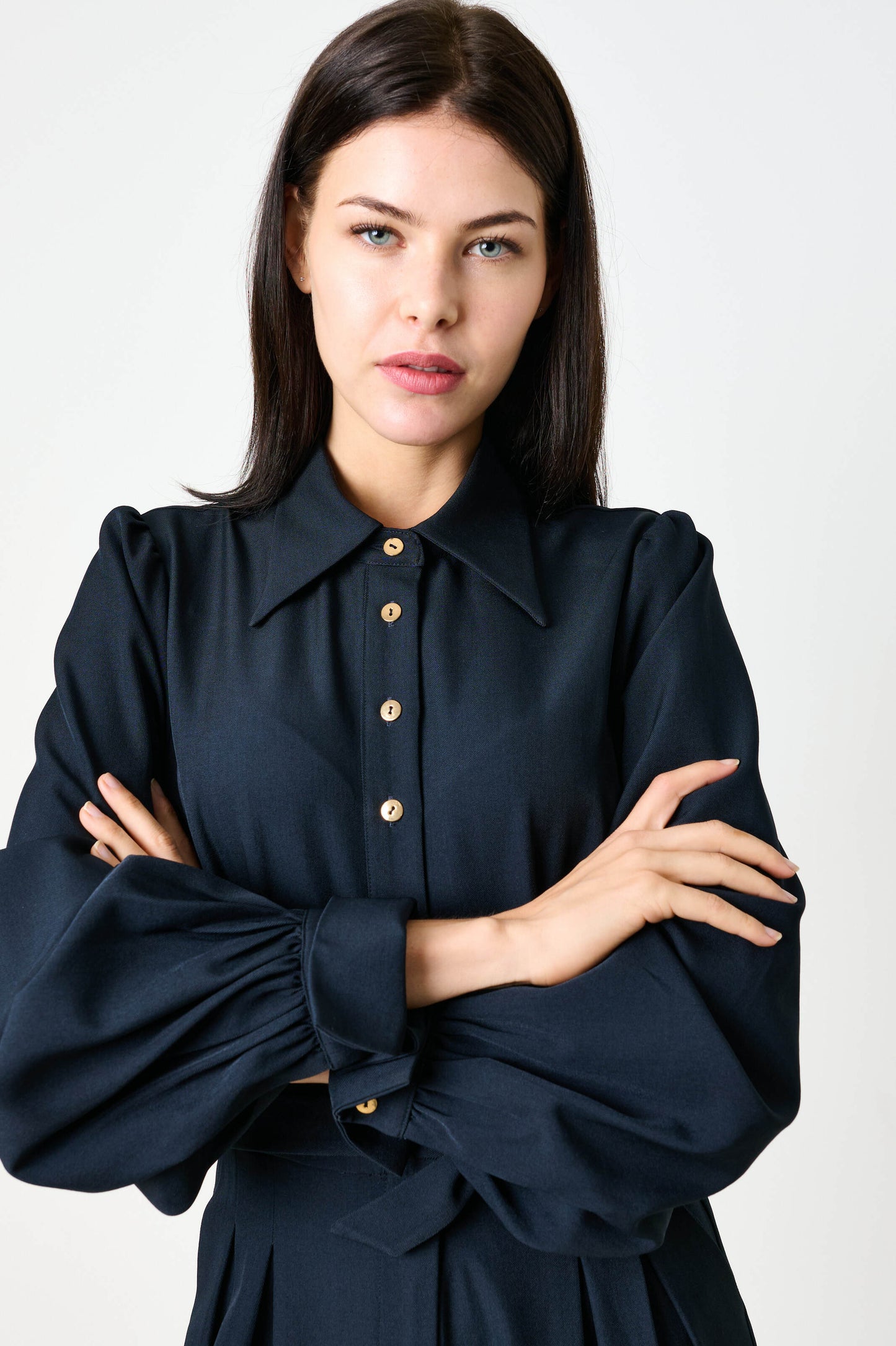 Yves Long Sleeve Jumpsuit - Dark Navy