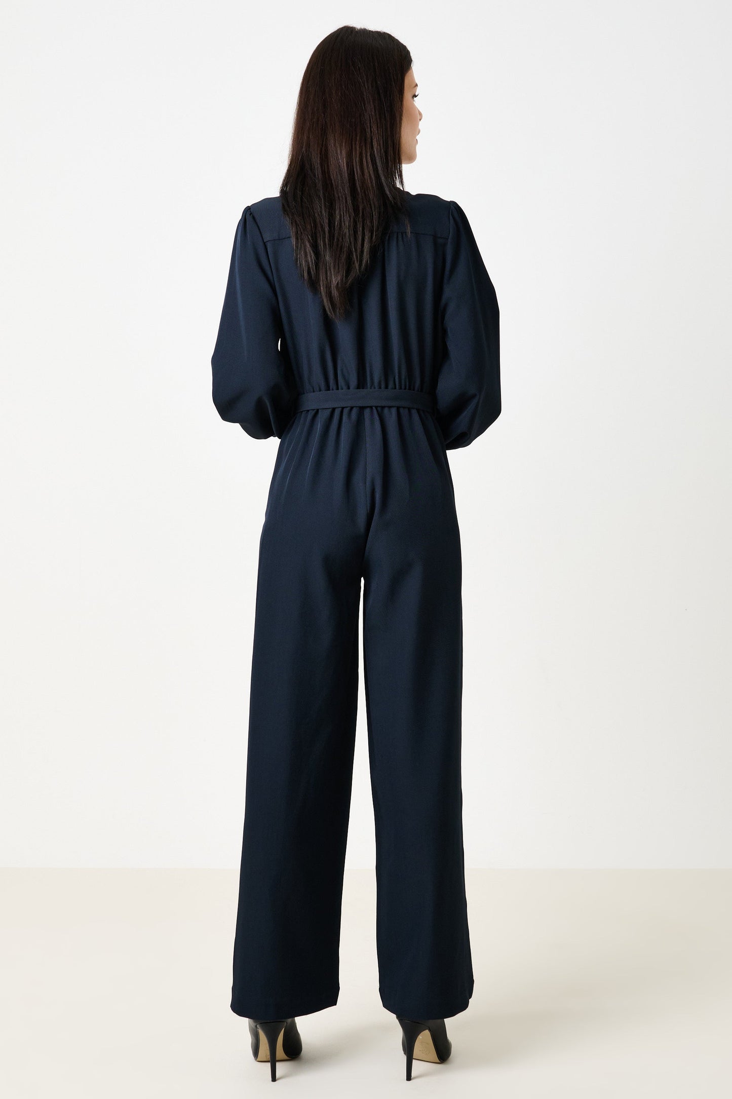 Yves Long Sleeve Jumpsuit - Dark Navy