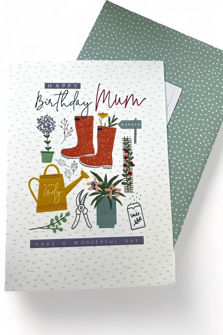 Happy Birthday Mum Garden Design Card