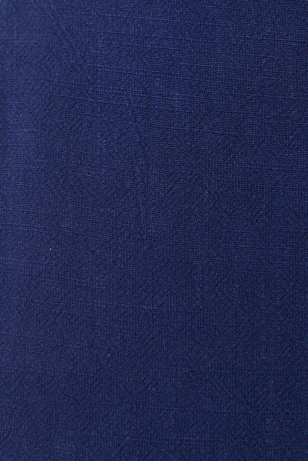 Mira Linen Mix Top - Navy