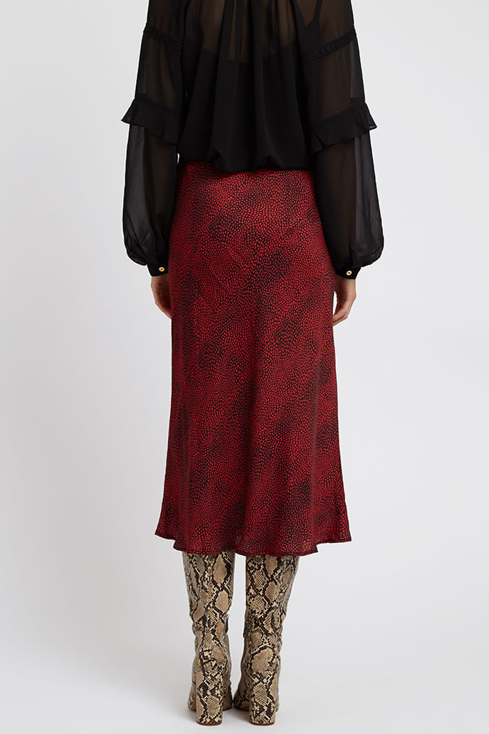 Louche Tehani Fleck Bias Midi Skirt