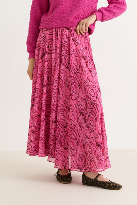 Agatha Rosechild Full Circle Maxi Skirt – Pink