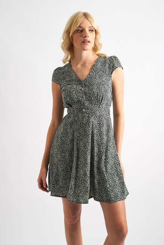 Cathleen Mini Dab Print Tea Dress