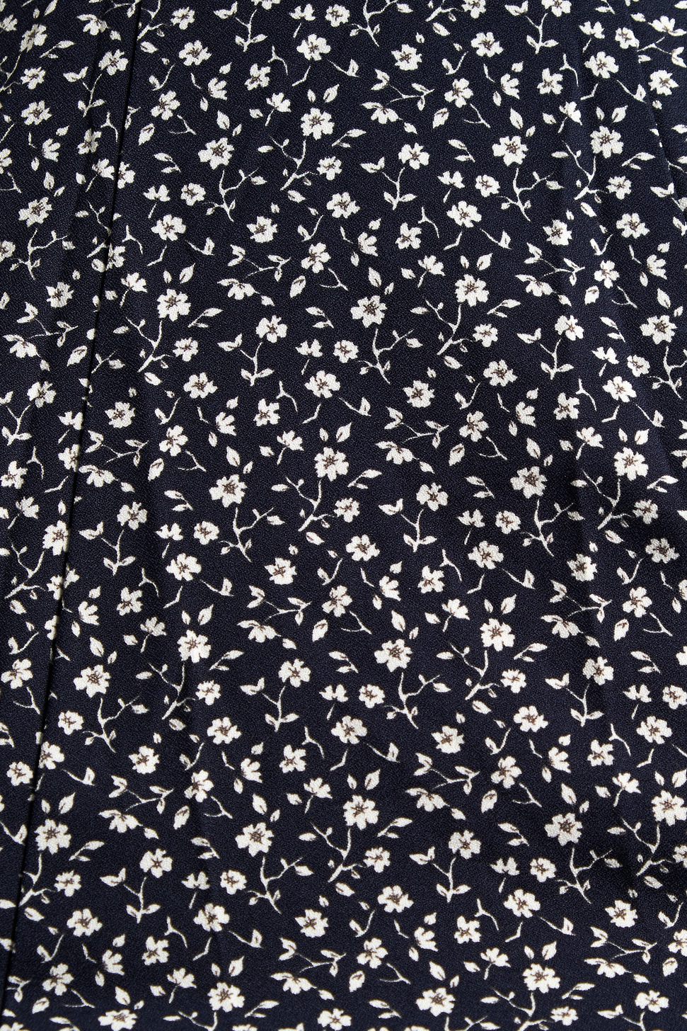 Cathleen Mini Forget Me Not Print Tea Dress Navy - Styled